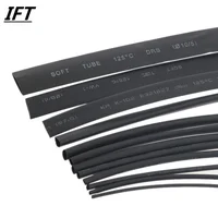 1 metro/lote 2:1 negro 1 2 3 5 6 8 10mm de diámetro Tubo termorretráctil manguito de tubo envoltura de alambre venta DIY reparación de conectores