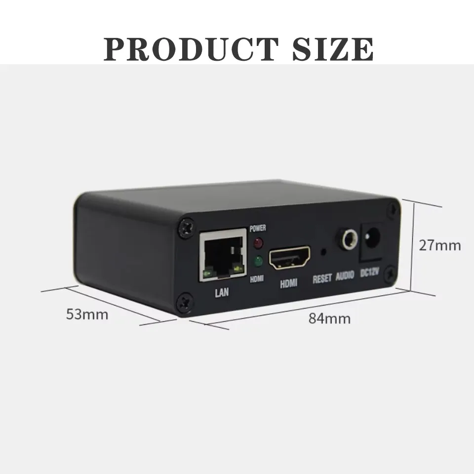 ONVIF Mini Video Streaming IPTV HD HDMI-compatible H265 H264 Wowza Facebook Youtube SRT HLS RTSP UDP RTMP HTTP OBS VMIX Encoder