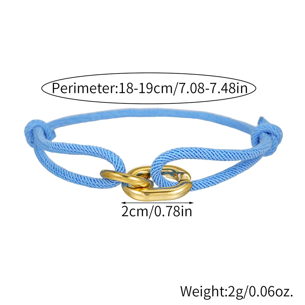 Böhmisches farbiges geflochtenes Seilarmband, Retro, schlicht, mit CCB-Verschluss, Herrenarmband, modischer Partyschmuck, Accessoires – Detail 1