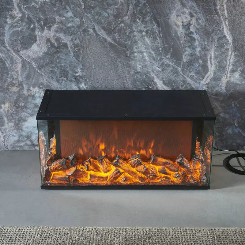 CX503PL High end 3 sides view fire front ,back and side or front ,left and right sides electric fireplace with remote control