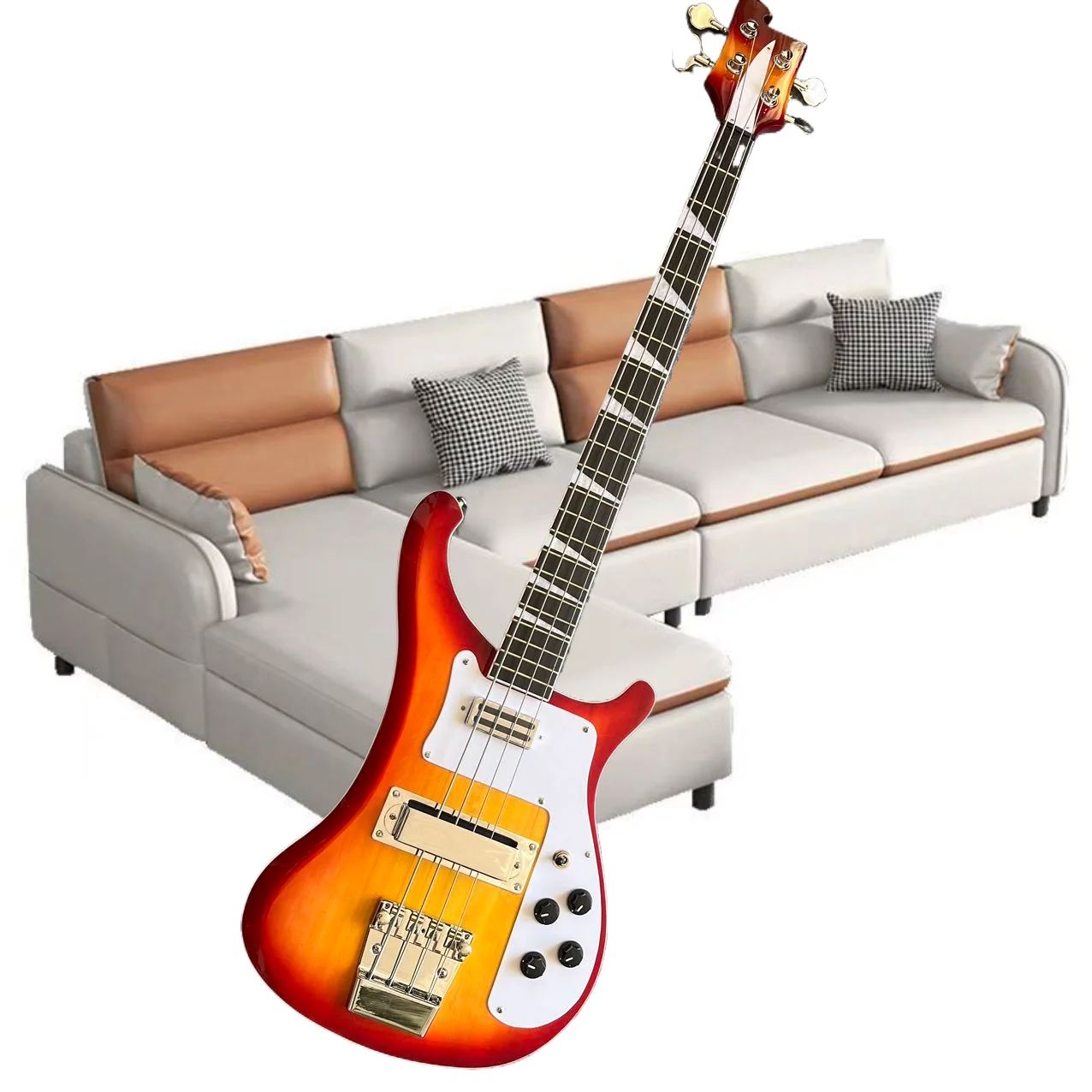 Electric guitar, factory customized, made of maple and peach wood, multiple colors, in stock, fast and free delivery   G-B