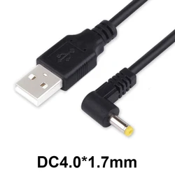 Kabel zasilający Univesal DC4.0 * 1.7mm z zakrzywioną ładowarką do Xiaomi mibox 3S z TV, pudełko Android dla Sony PSP 1000 2000 3000 1M