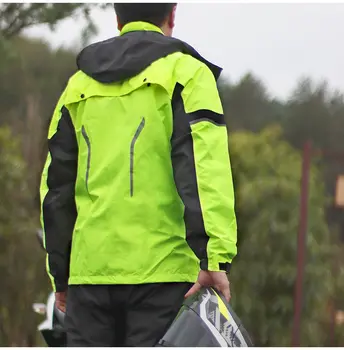 WOSAWE 男士摩托車雨衣,加厚防水,加大尺碼騎行連體分體雨衣,帶雨褲 12 最佳銷售 雨衣 - №11