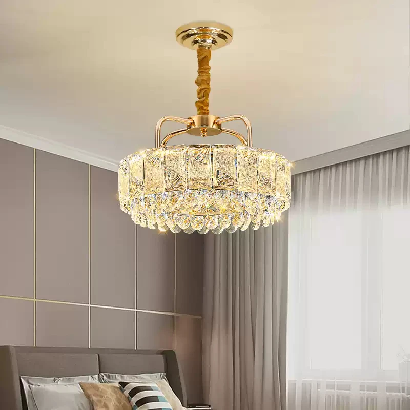 

2025 New High end Atmospheric Crystal Pendant Creative Living Room Pendant Light Luxury Villa Restaurant Pendant