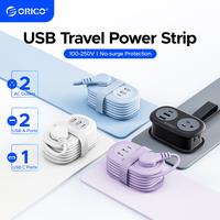 ORICO Power Strip 2 AC Outlets USB Port Type C Multitap Socket Extension Cord Electrical Power Strip Fast Charging for Travel