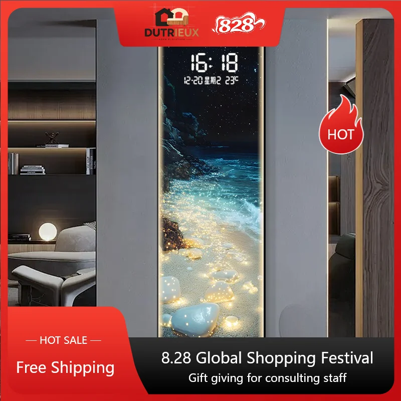 Art Mural Wall Clocks Modern Led Interior Luxury Aesthetic Fashion Wall Watch Design Silent Reloj De Pared Room Decorations
