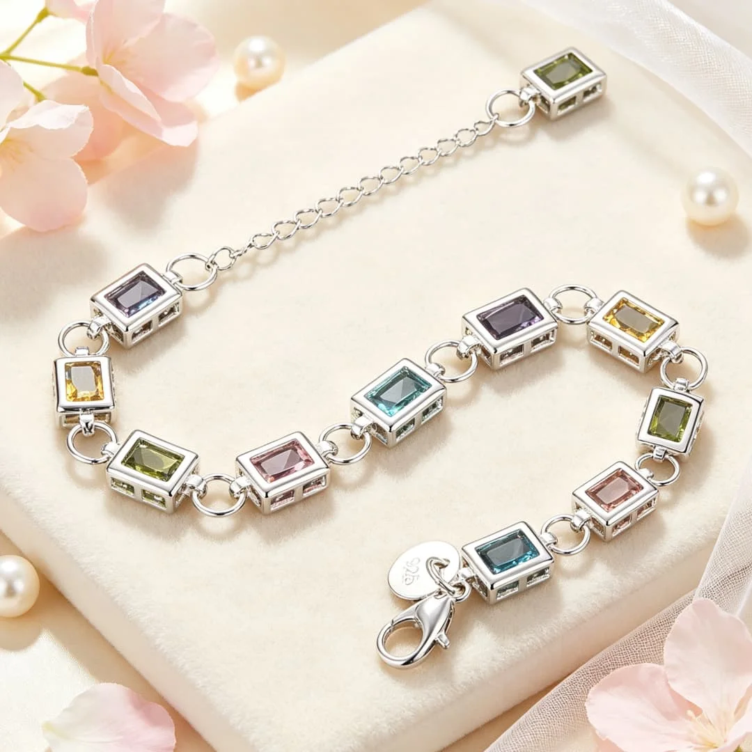 Noble Charms 925 Sterling Silver Charm Bracelets Zircon Chain Crystal Jewelry Fashion for Women Wedding Lady