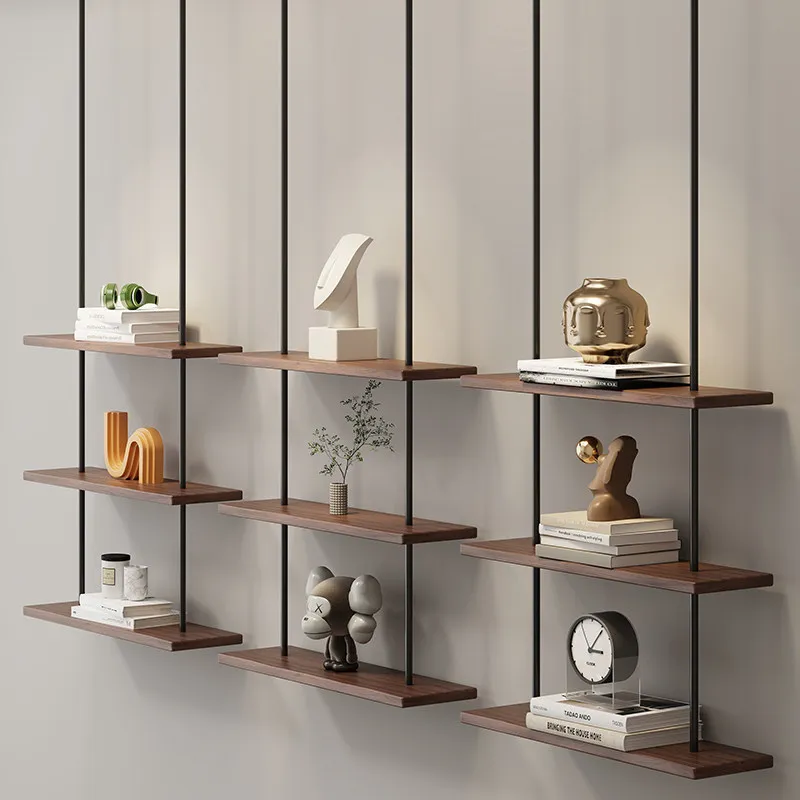 Iron Storage Shelf for Ceiling Hanging Living Room Suspended Display Rack Minimalist Books Plants Organizer Modern Home Decor
