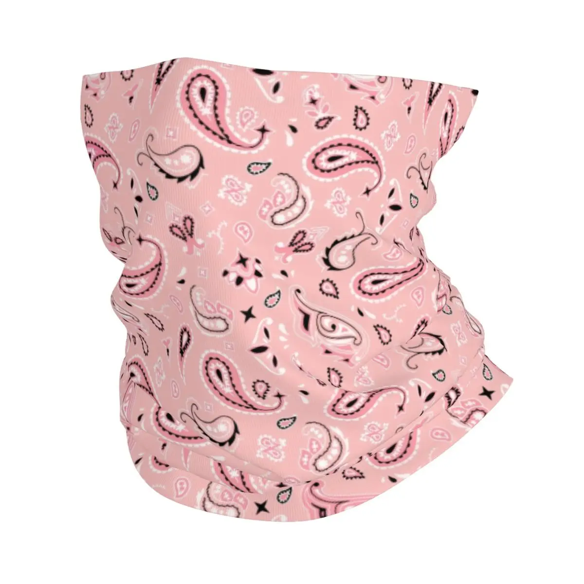 

Custom Bohemian Style Bandanna Paisley Floral Print Bandana Neck Gaiter for Ski Cycling Men Women Wrap Scarf Balaclava Warmer