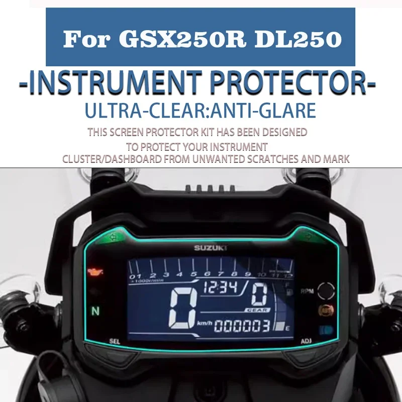 For GSX250R, DL250, V-Strom, DL V Strom 250, GSX 250r Screen Protective Pelula For Salpicadero Accessory