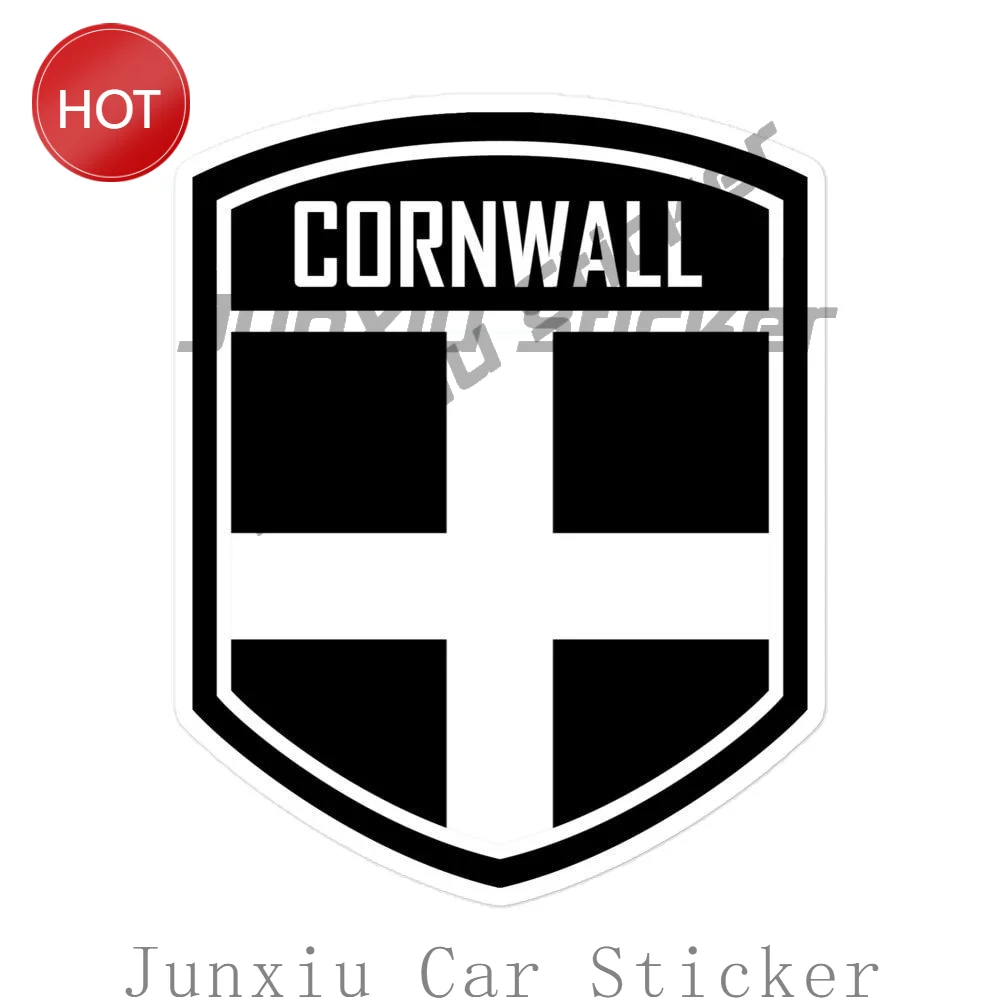 Cornwall County England Flag Emblem Car Sticker Waterproof Vinyl Decal For Car Door And Rear Window Travel Souvenir