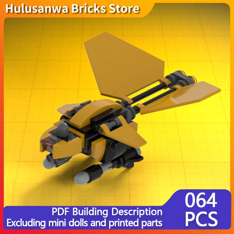Space Flying Drone Model MOC Building Bricks War Equipment Modular Technology Gifts Holiday Assemble Children Toys Suit