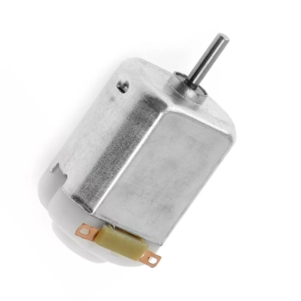 1 Uds 130 pequeño Motor de CC con diámetro de eje de 2mm y engranajes de husillo de conexión de 1 a 6 voltios y motores de propósito de hélices