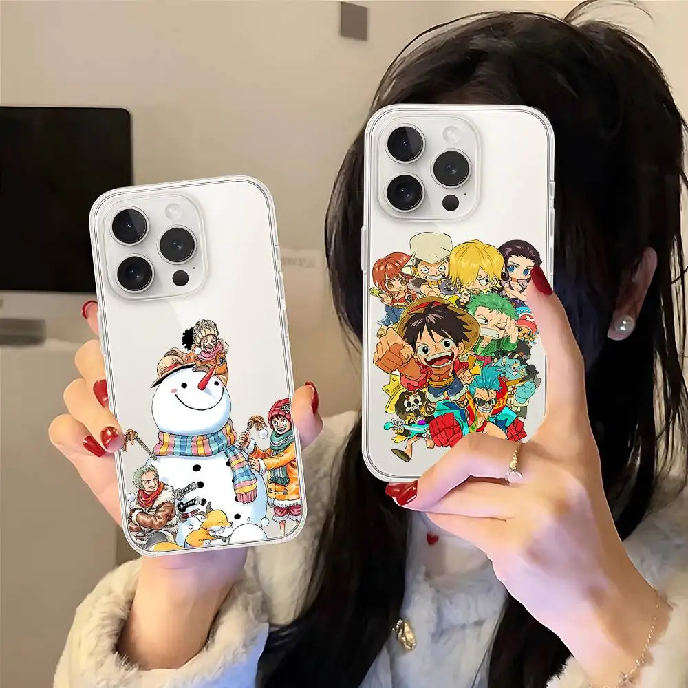 Anime Cool O-One Piece-S Phone Case For IPhone 17 16 15 14 Plus 13 12 11 Pro Max Phone Back Cover Transparent Shockproof Cover