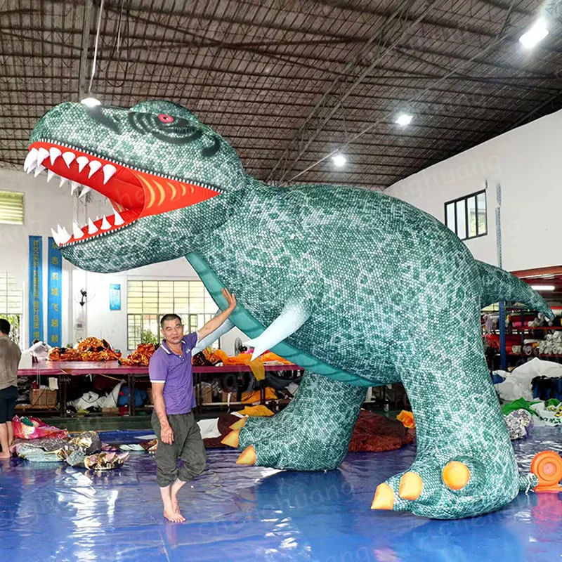 Dinozaury dmuchane, modele zwierząt na powietrze z dmuchawkami, rekwizyty dekoracyjne do aktywności na świeżym powietrzu