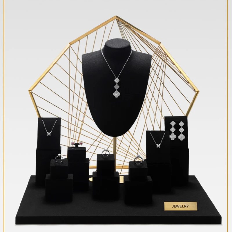 

Jewelry display props Ring and earring, neck and bracelet display stand Window display jewelry stand set