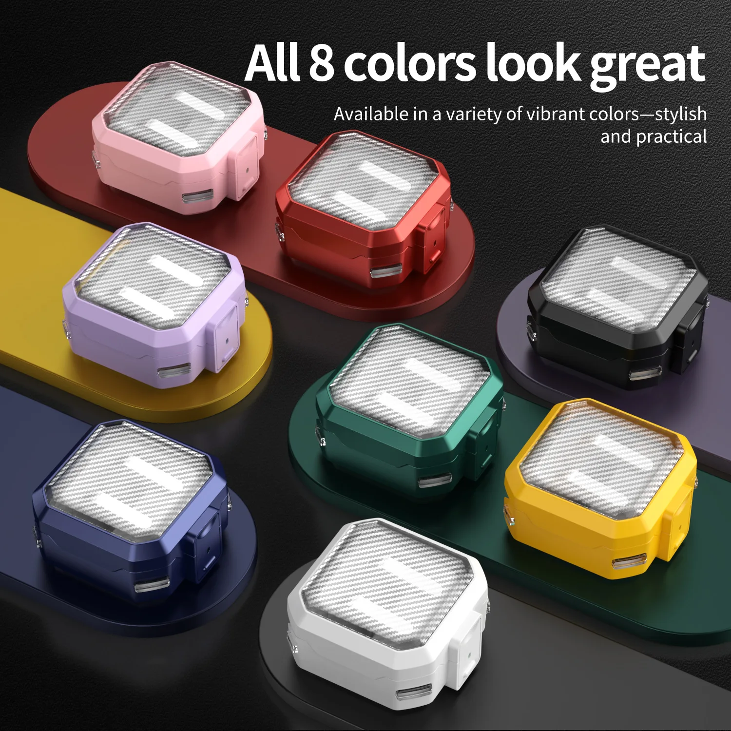 

For Samsung Galaxy Buds 2 Pro Case For Buds Pro Live FE Headphone Case Transparent Carbon Fiber Armor For Galaxy Buds Core Cover