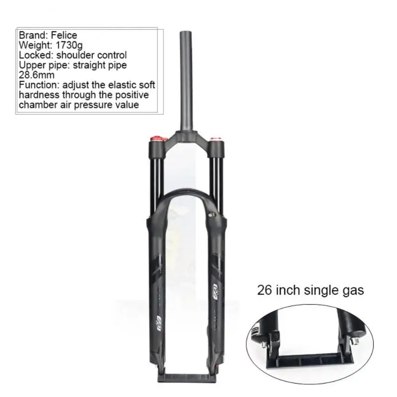 

Передняя амортизирующая вилка XC для горного велосипеда, 26/29 труб, превосходное амортизация и стабильное управление, для горного велосипеда, воздушная вилка для соло