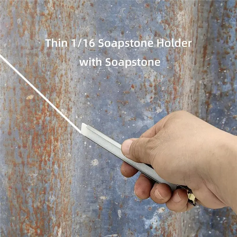 ABLU-Thin Flat Soapstone Holder 2Pcs, With 22Pcs Flat Soapstone Refills 1/16