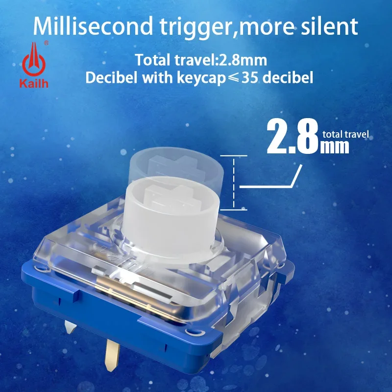 

Kailh Deep Sea Silent Mini Switch Low Profile Switches 1353 RGB Mechanical Keyboard Island MINI Tactile Linear DIY Hitbox Switch