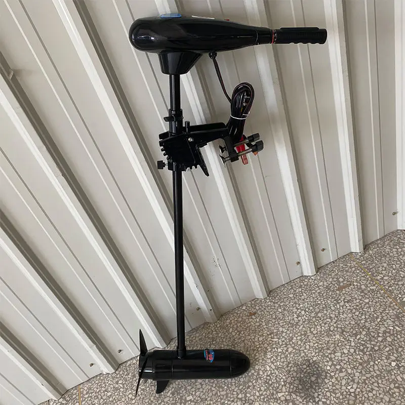 PVC Inflatable Kayak 88lbs 24V Electric Brush Motor Outboard Trolling Engine Transom Mounted Three Blades Drifting
