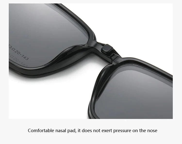 Transparente Brille Magnet Sonnenbrille Clip gespiegelt Magnet clip auf Brille rosa Rezept Myopie Brille Rahmen lila – Detail 4