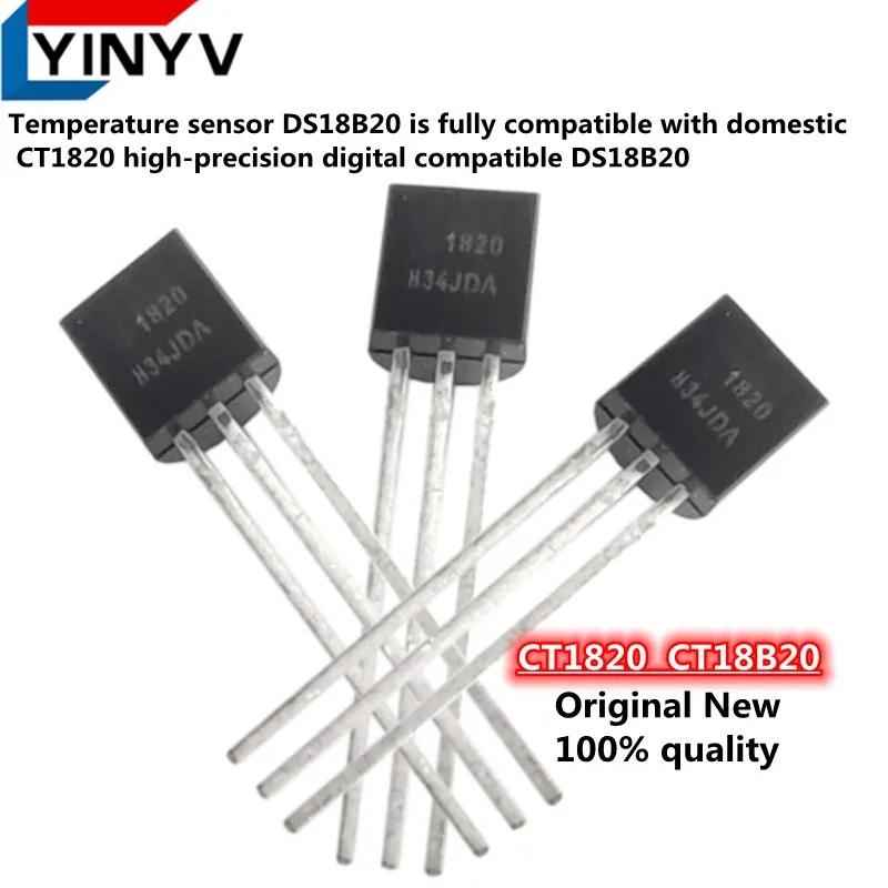 Temperature sensor DS18B20 is fully compatible with domestic CT1820 high-precision digital compatible DS18B20 TO-92 Original New