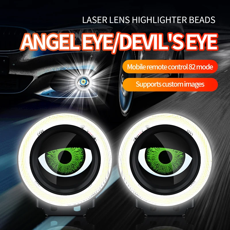 

Devil's Eye LED Car Dynamic HeadLamps Angel Eyes lamp Waterproof Headlight 82 Modes Devil Eyes Retrofit Kit For Car Led bulb