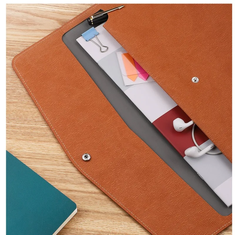 新しい多機能 A4 会議フォルダービジネス文具フォルダー革契約ファイルフォルダートラベルドキュメントフォルダー