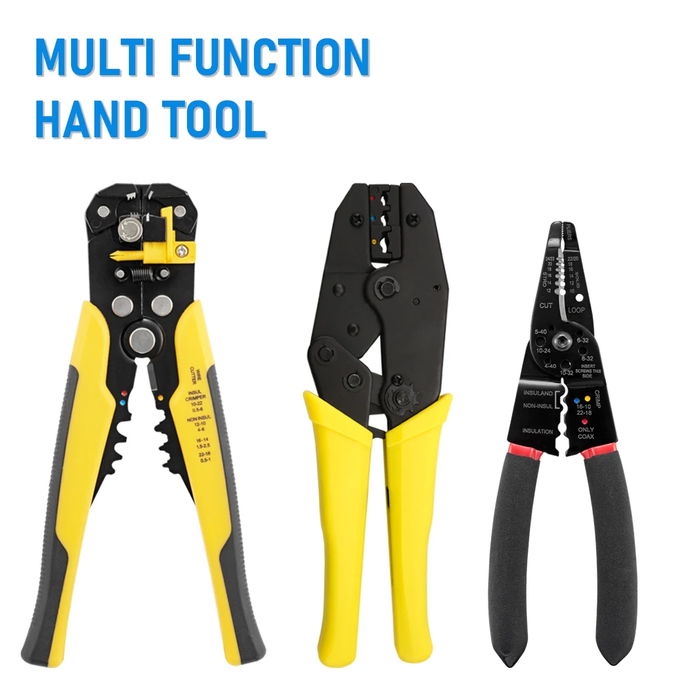 Wire Stripping Multifunctional Pliers For Cable Cut CrimpTerminal High Precision Automatic Hand Tool Crimper Cable Cutter