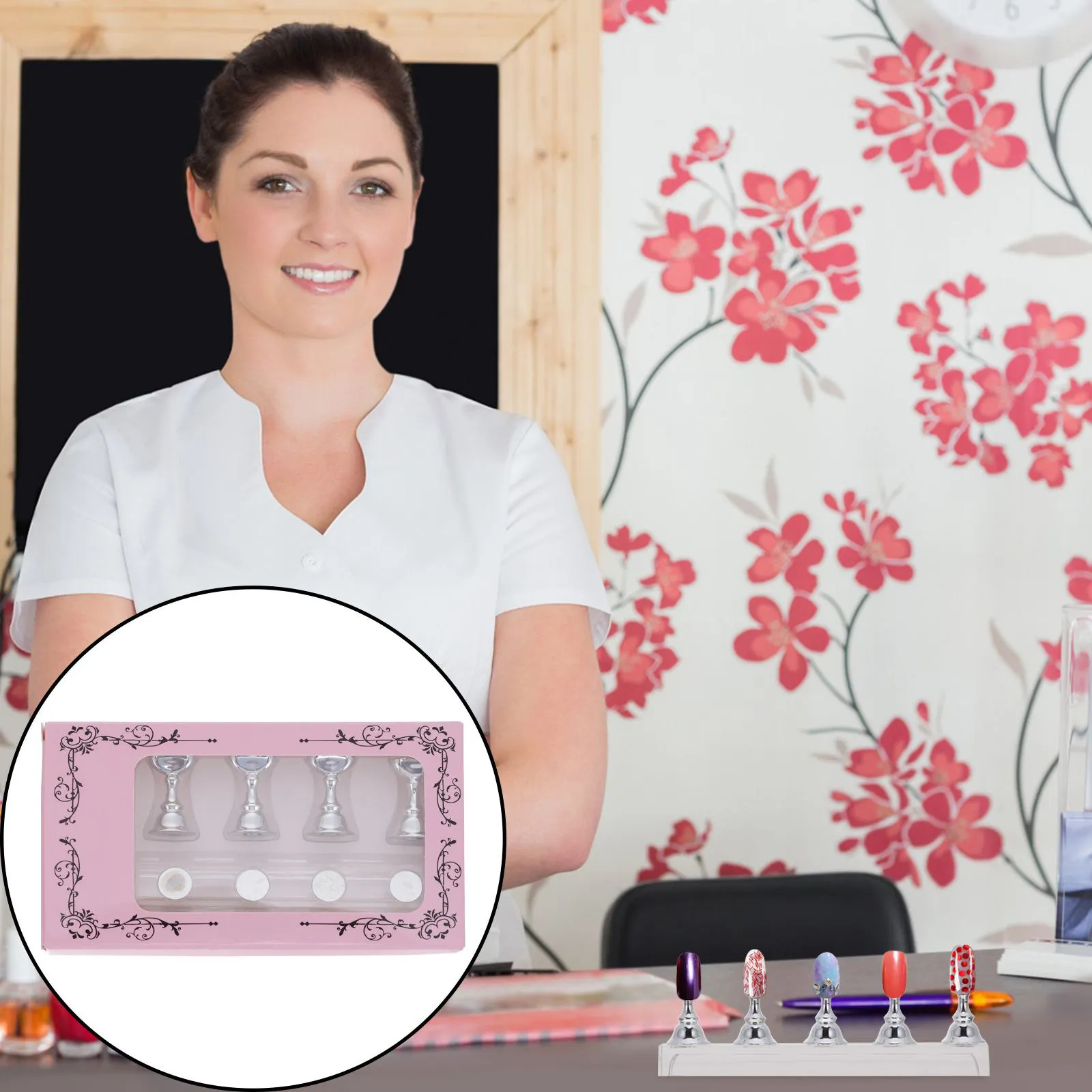 

20 шт. пластиковых магнитных подставок для демонстрации и практики нейл-арта, держатели для типсов, инструмент для маникюра в салоне и для домашнего использования