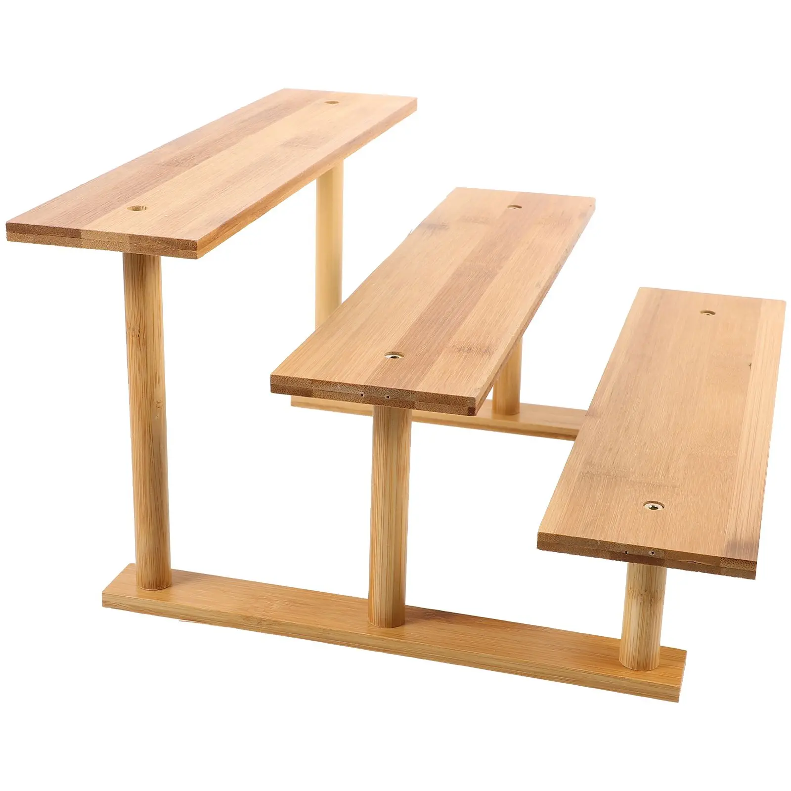 

Solid Wood Flower Stand 33cm Long 3-Tier Plant Pot Rack Home Decor Balcony Display Shelf Gardening Bonsai Plant Stand