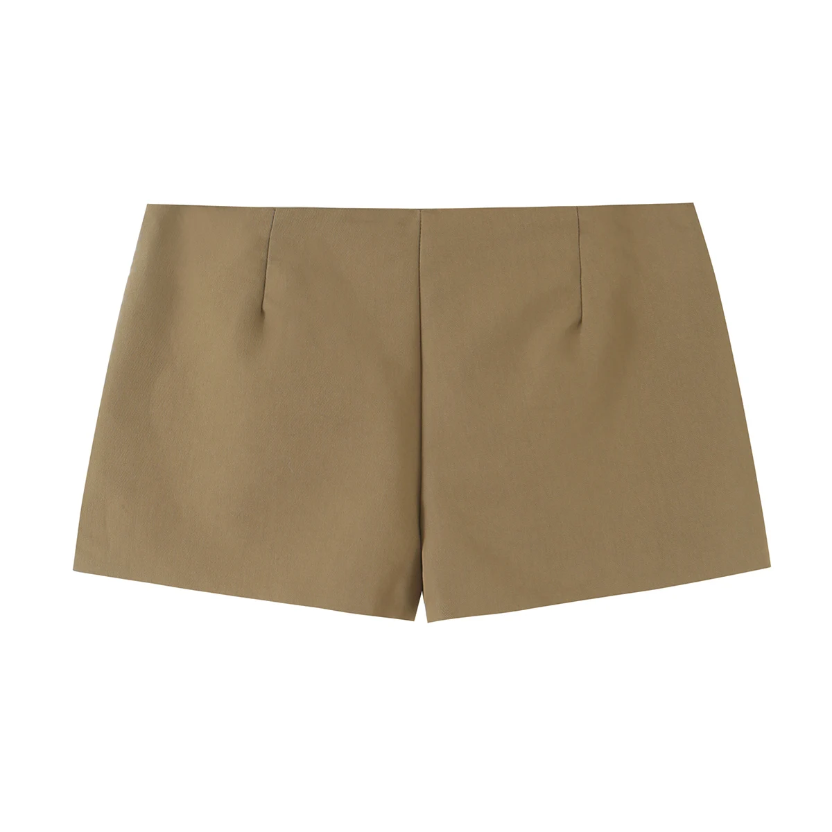 BSAY Herbst Damen Militärstil 2-teiliges Outfit Stehkragen Taschen Slim Jacke Doppelreihige Twill Mini-Shorts Passende Sets – Detail 7