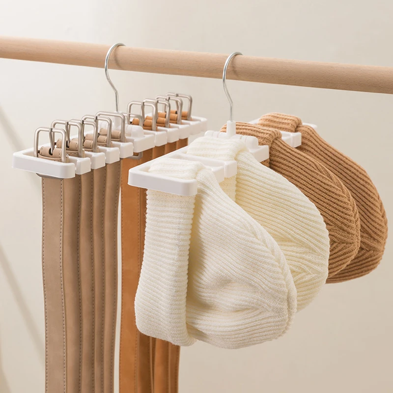 Tie Belt Hanger Wardrobe Belt Rotating Organizer Rack Multifuctional Scarf Hanger Home Closet Storage Holder Accessories 1PCS image 3