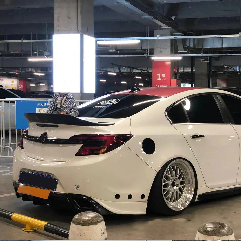 

High-Quality Fiberglass Car Spoiler for 2014-2016 Buick Regal Opel Bright Black Tail Wing Aerodynamic Design Vehicle Accessory
