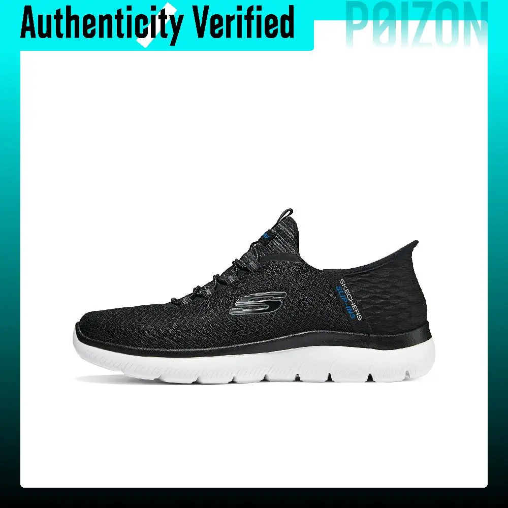 skechers-summits-mesh-textile-cushioning-abrasion-resistant-breathable-low-top-casual-shoes-men's-black-white-232457-blk
