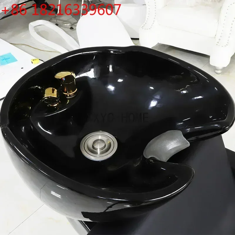 TAO Stainless Steel Gold Plated Affordable Luxury Style Japanese and Korean Barber Shop Shampoo Hair Care Shop Flushing Bed