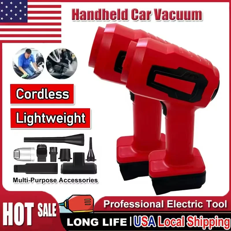 Milwaukee Portable Rechargeable Handheld 120W Car Vacuum Cleaner 18V Li-ion Battery 3 In 1 Electric Vacuum Home & Car