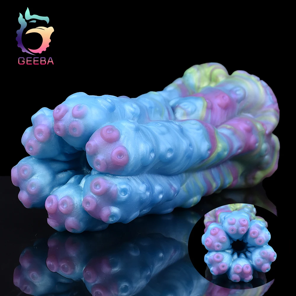 GEEBA Faux Octopus Tentacle Male Masturbator Soft Silicone Sex Toy For Men Realistic Vagina Pocket Pussy Stroker Penis Exerciser