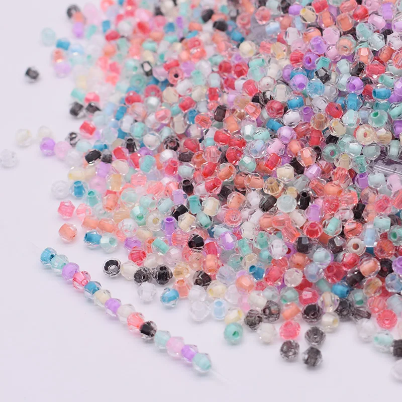 4mm 200pcs/bag Bicone Crystal Glass Beads Loose Spacer Beads Austria Faceted Crystal Beads For Jewelry Making DIY