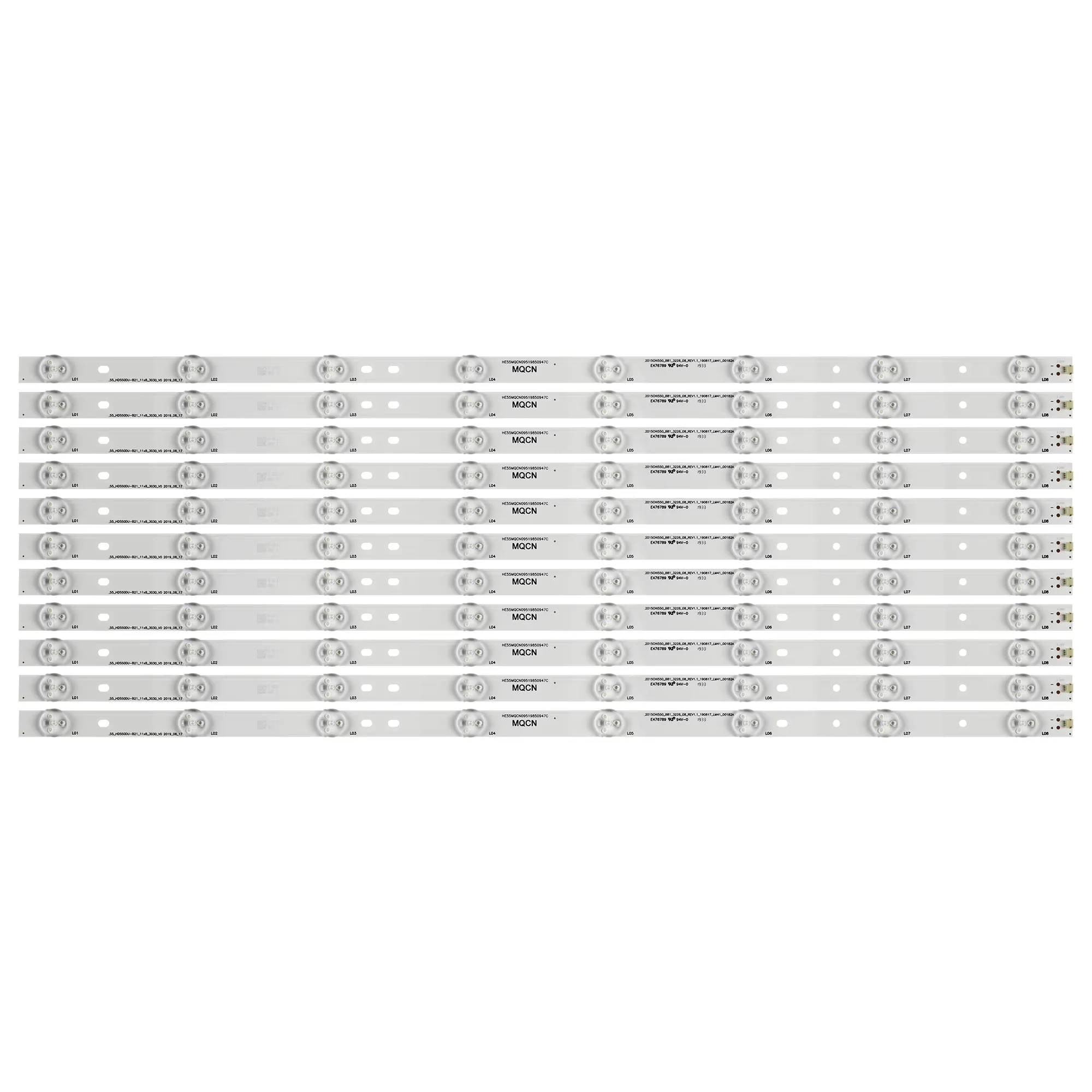 New 1set=11PCS 8 LEDs 585mm LED backlight strip for LED55EC520UA 55-HD550DU-B21-11X8-3030c-v0 1150644 TH-55DX400C
