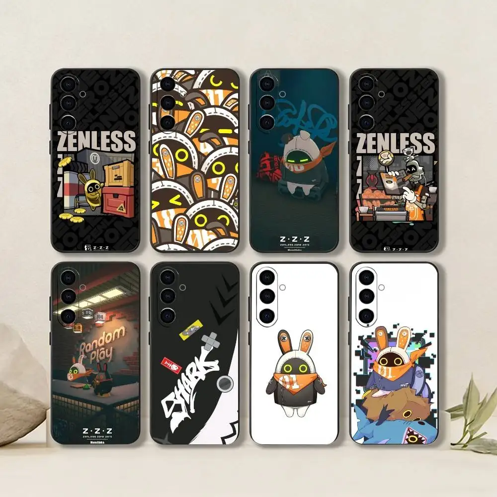 Zenless Zone Z-zero Bangboo Game Phone Case For Samsung Galaxy A73,A72,A71,A70,A53,A52,A51,Soft Silicone Black Cover