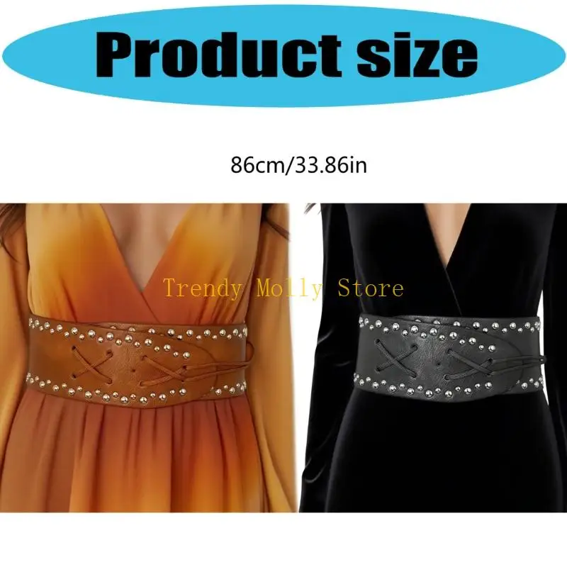 N5KB حزام خصر إضافي ذهبي فاتح قابل للتعديل من الجلد الصناعي مزود بفتحات تهوية للاستخدام اليومي