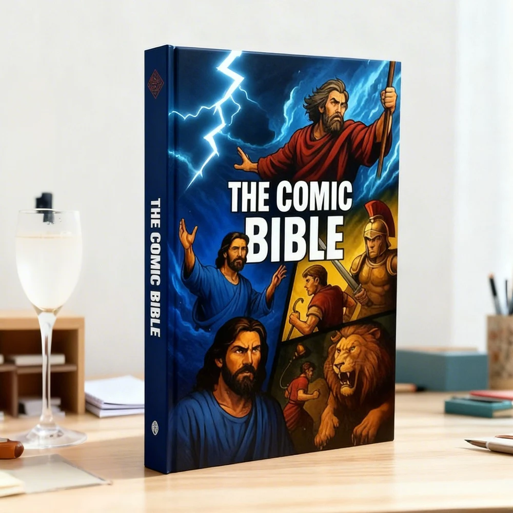 The Comic Bible For All Ages, New Full-color Illustrated Bible Comic Book, From Genesis To Revelation With Complete, Christian G
