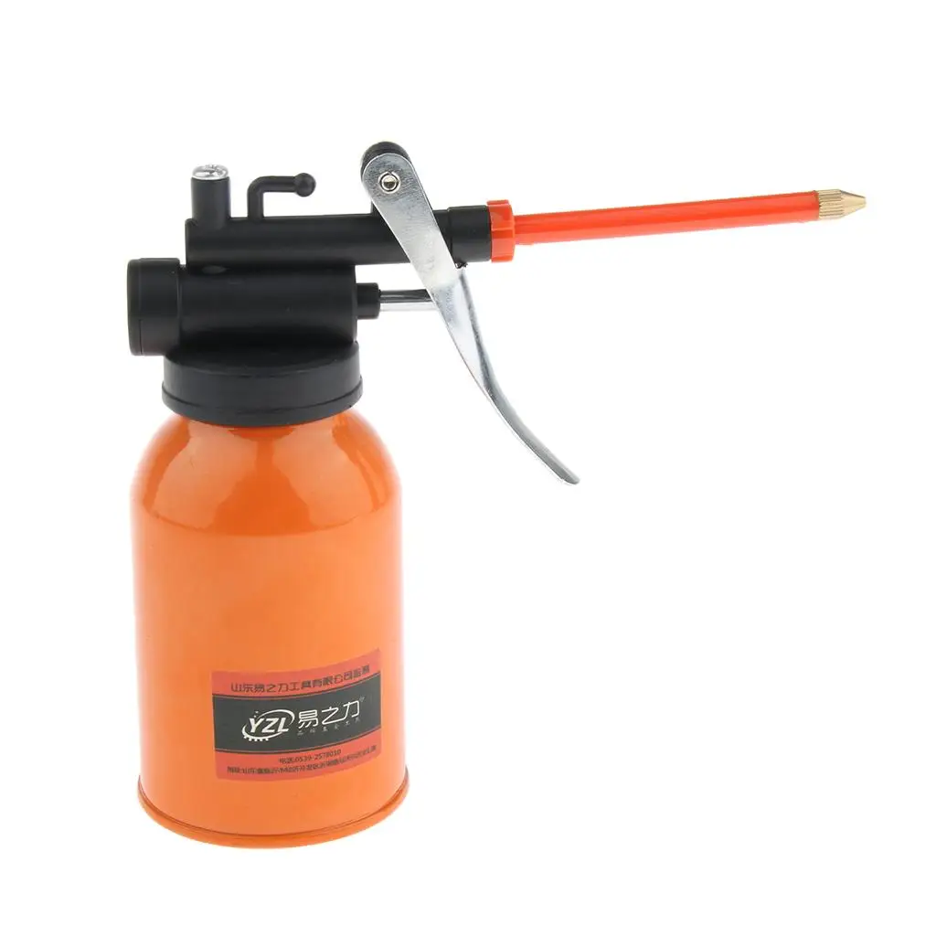 

High Pressure Oil Pump Pot Metal Lubricator with Foldable Spout for Home DIY and Auto Care