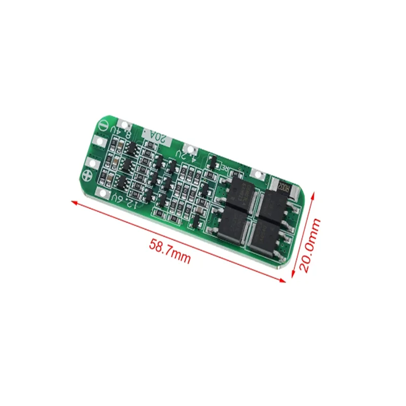 3S 20A Li-ion Lithium Battery 18650 Charger PCB BMS Protection Board For Drill Motor 12.6V Lipo Cell Module 64x20x3.4mm