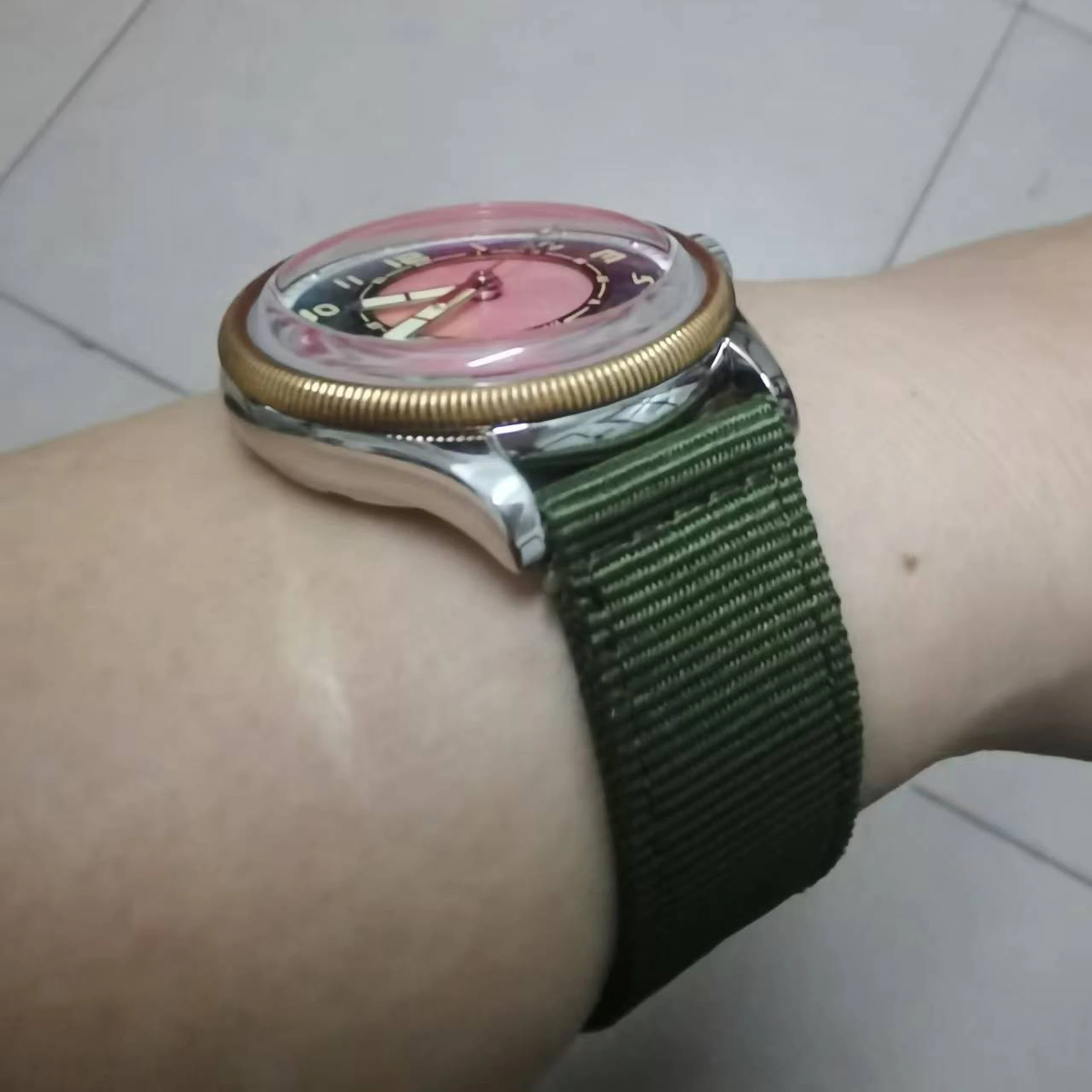 ساعة غواص رجالية من SIDAXIN 39 ملم ساعة يد ميكانيكية أوتوماتيكية بإطار عملة برونزية 20ATM مقاومة للماء C3 مضيئة PT5000