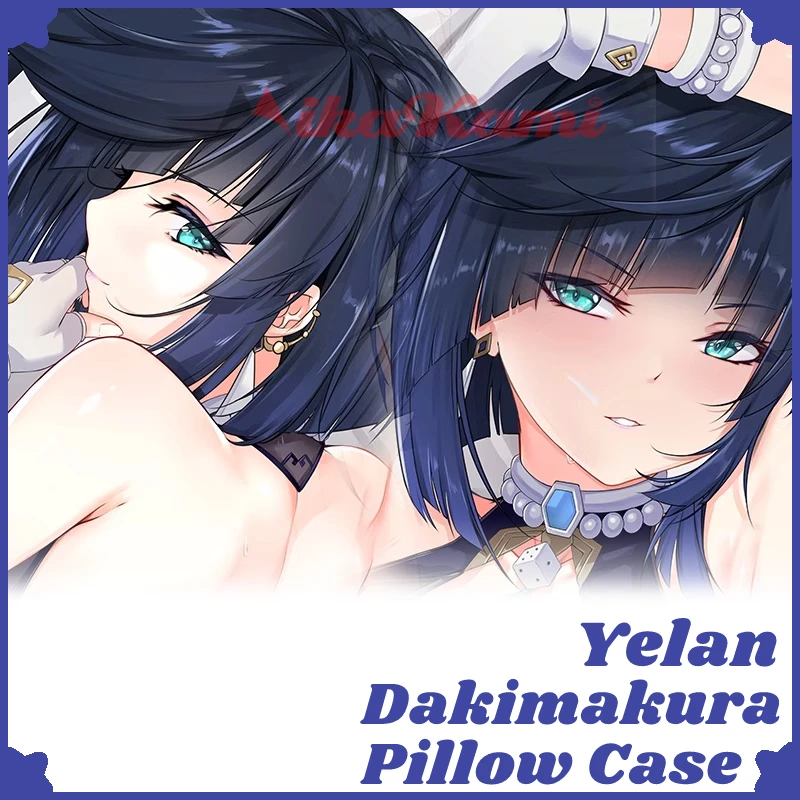 

Yelan Dakimakura Genshin Impact Game Pillow Case Hugging Cushion Cover Full Body Sexy Pillowcase Home Bedding Decor Otaku Gift