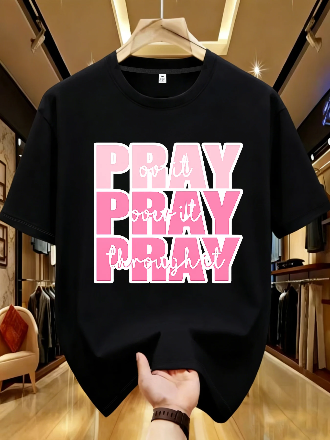 

【WDS01385】Letter printing plus size women's T-shirt summer casual street fashion women's Joker short sleeve T-shirt