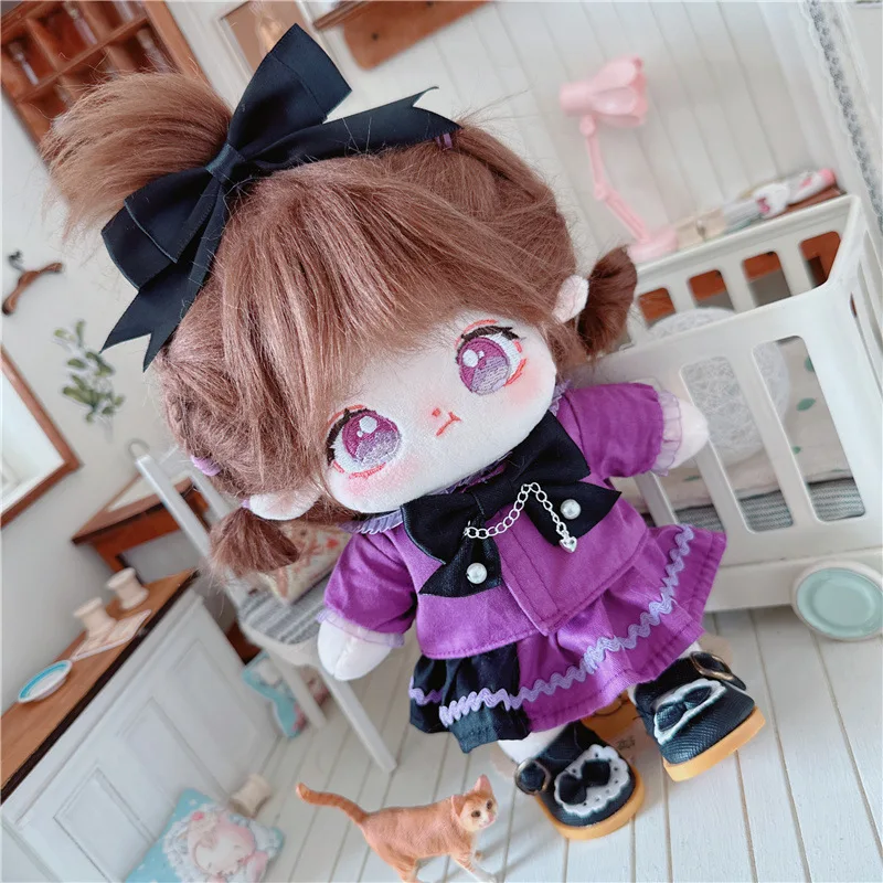 

20cm Cotton Doll Idol Baby Friend(skeleton) Purple Suits Customization Figure Plush Stuffed Toys Cute Baby Fans Collection Gifts